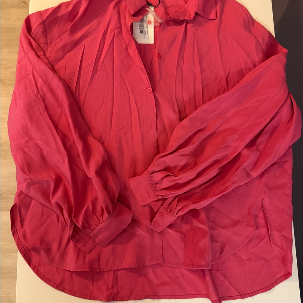 Vici classic high low Blouse fushia